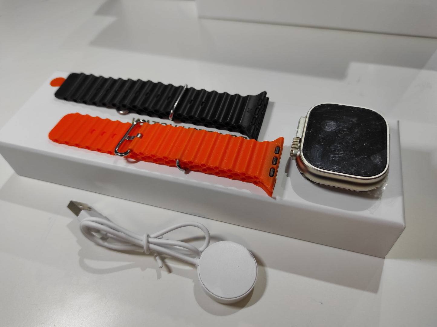 Smartwatch Ultra Pro con 2 correas ( naranja + negro )